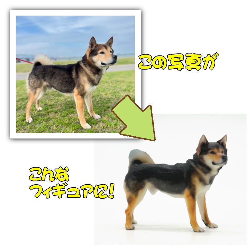 ペットと人物の3Dフィギュア